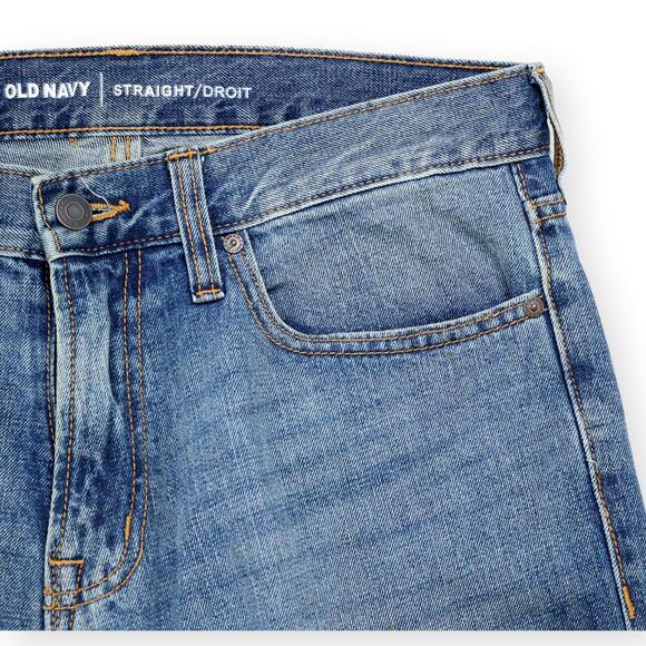 Old Navy Straight Med Wash Mens Blue Jeans 31 x32 - Picture 5 of 10
